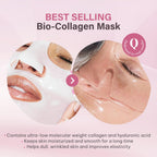 Quasi korean skincare hydrogel mask applied showing transparency
