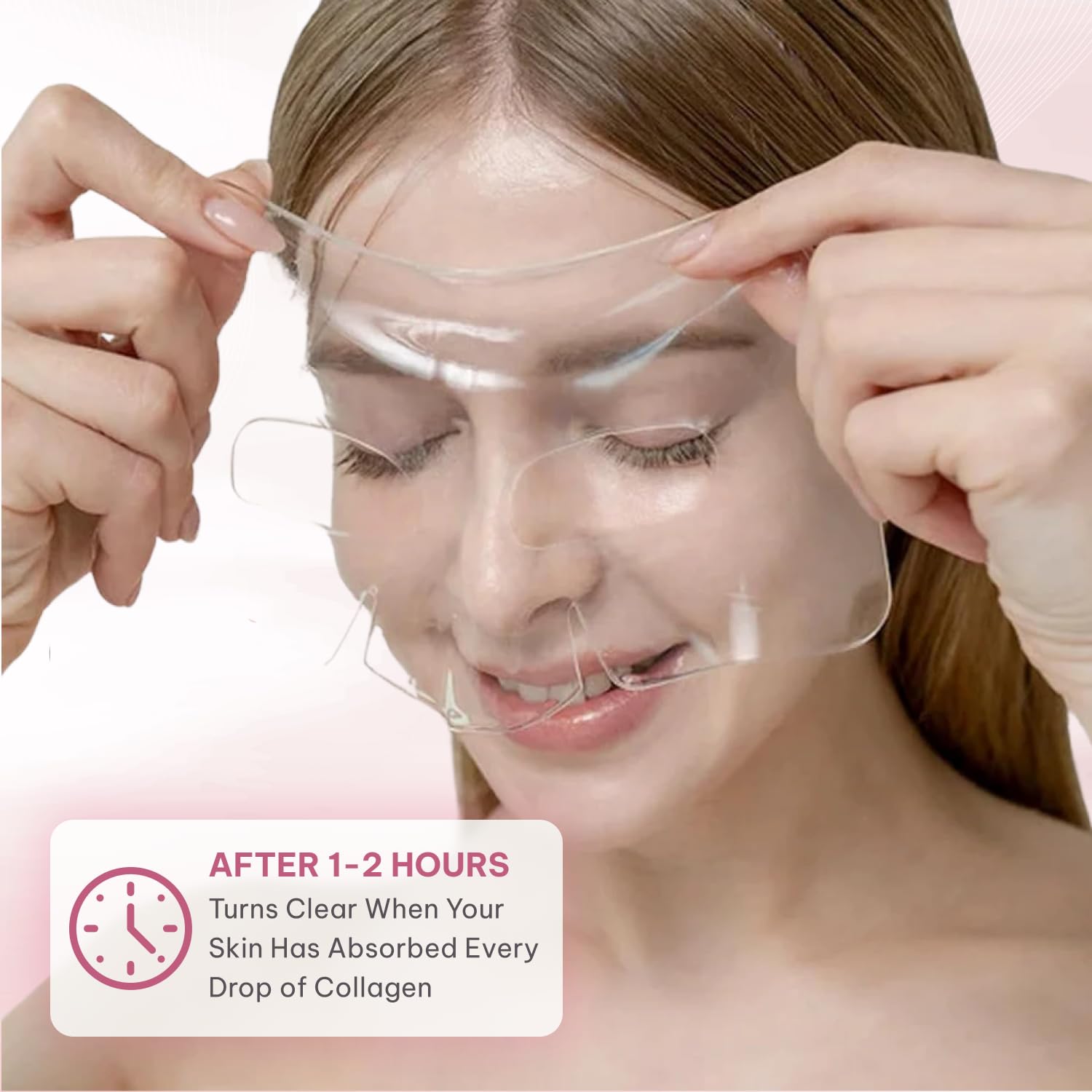 Quasi bio collagen mask ingredients label detailing niacinamide and hyaluronic acid