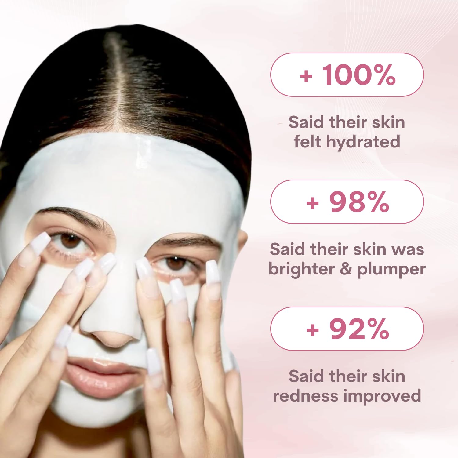 Quasi glass skin sheet mask packaging highlighting anti aging renewal benefits