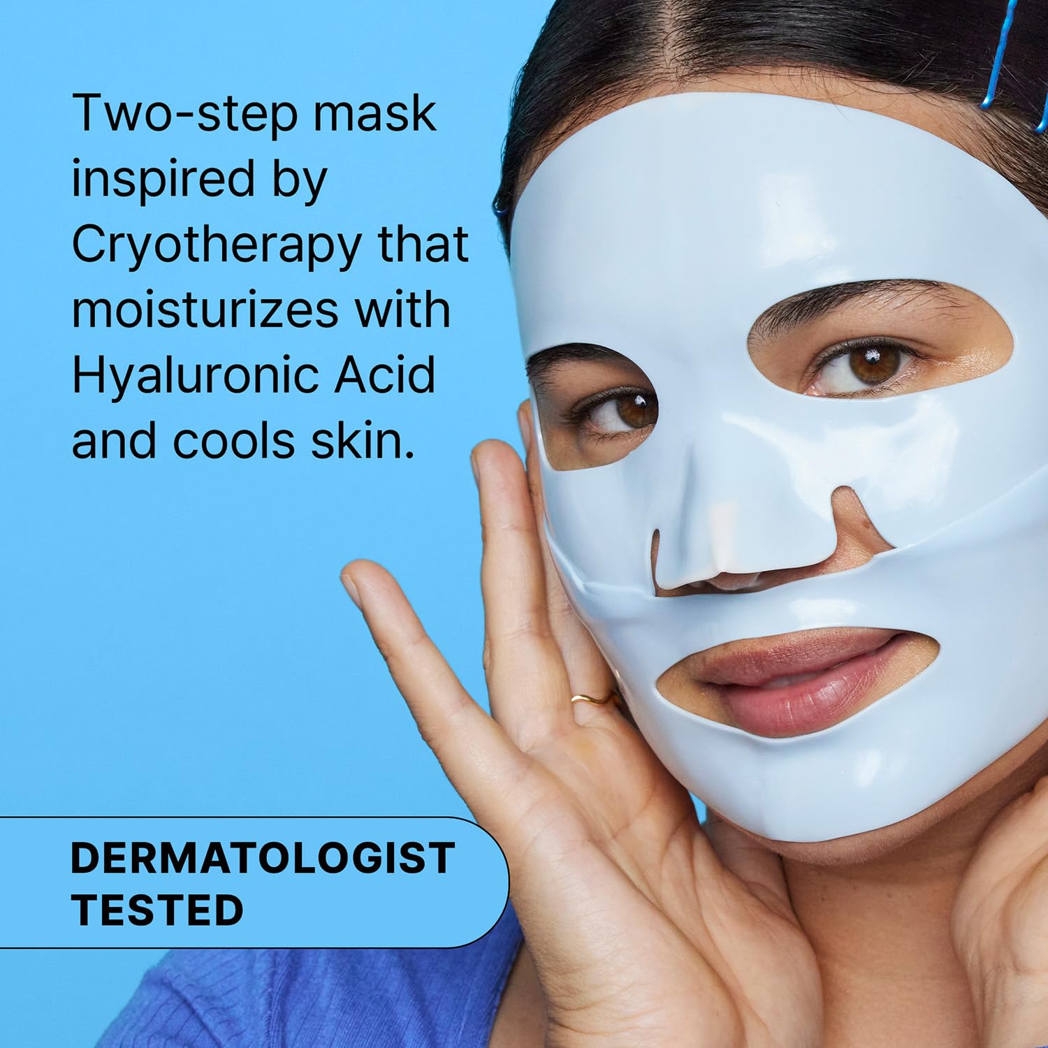 Dr.Jart+ two-step Korean skincare mask components shown separately.