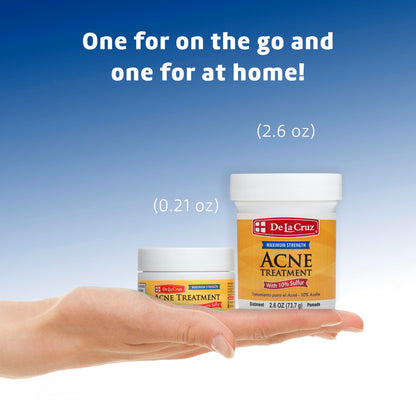 De La Cruz acne medication tube side profile