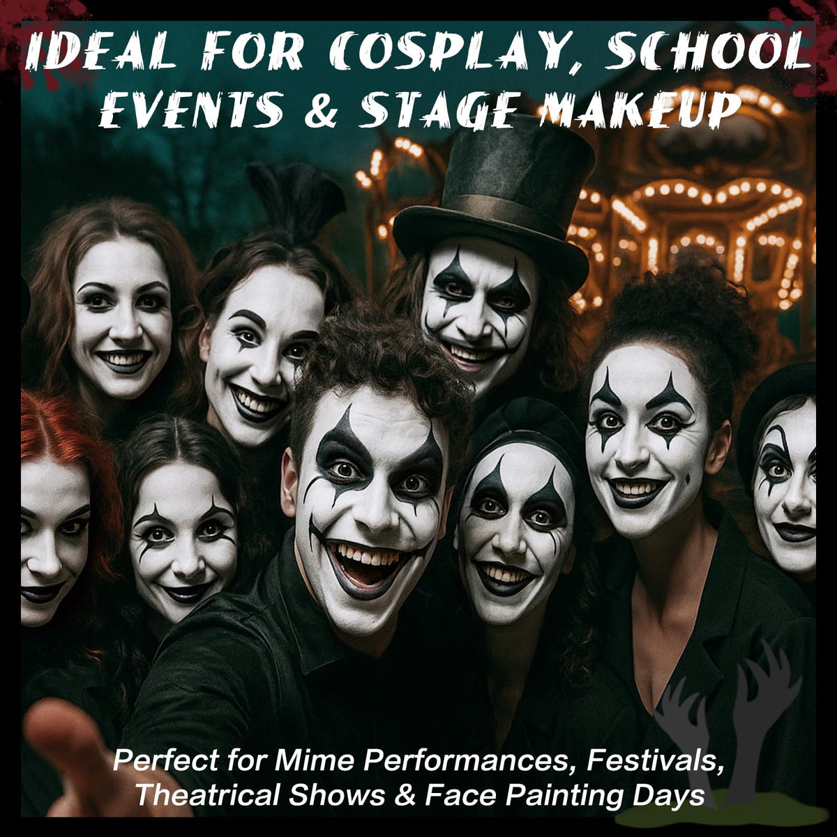 Cosplay makeup application using Bobisuka water based white paint stick