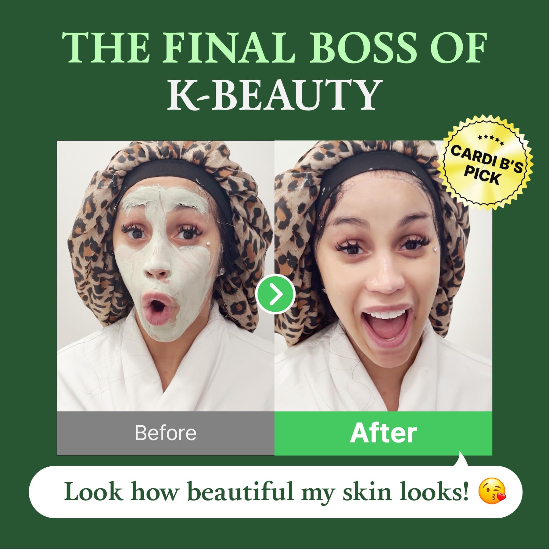 Fully Green Tomato Clay Mask Cleanser texture demonstration