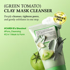 Fully Green Tomato Clay Mask Cleanser ingredient highlights label
