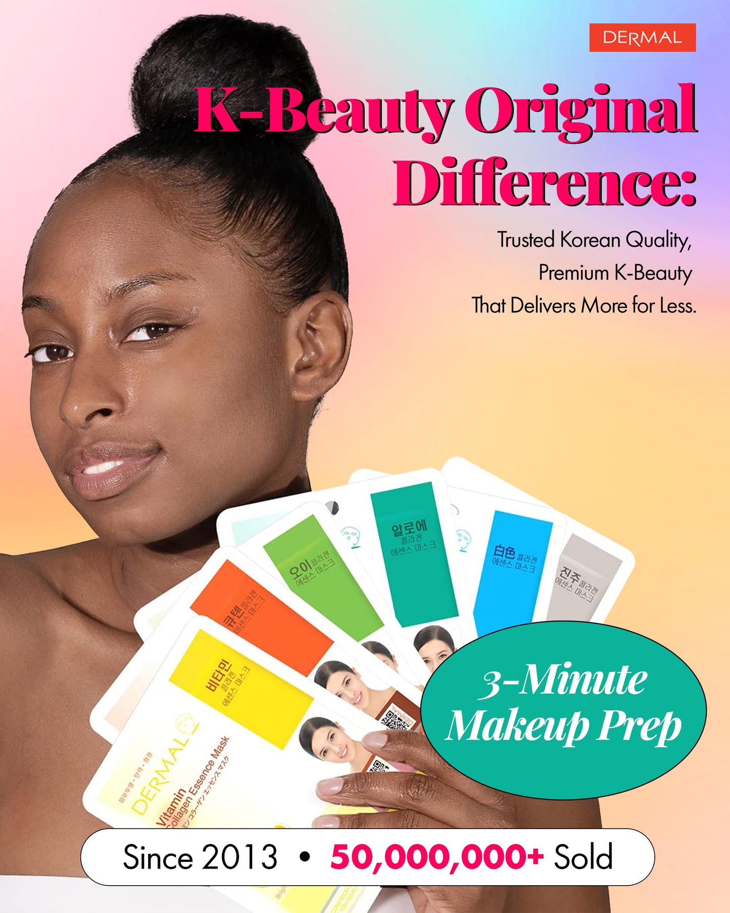 Full set of 24 Dermal collagen essence masks in retail box