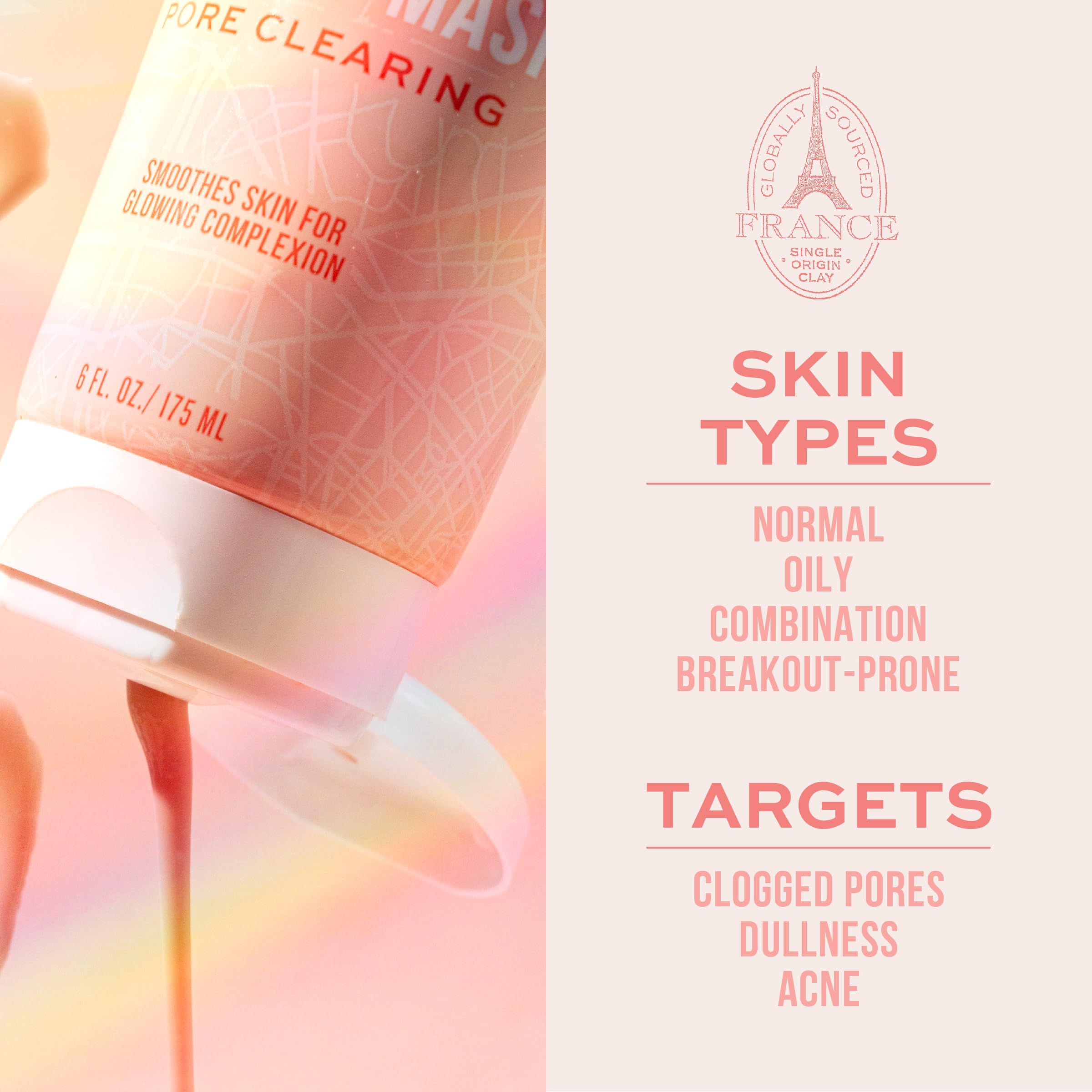 Texture of Freeman French Pink Clay peel off mask