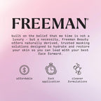 Complete set of Freeman exotic blends skincare products displayed together