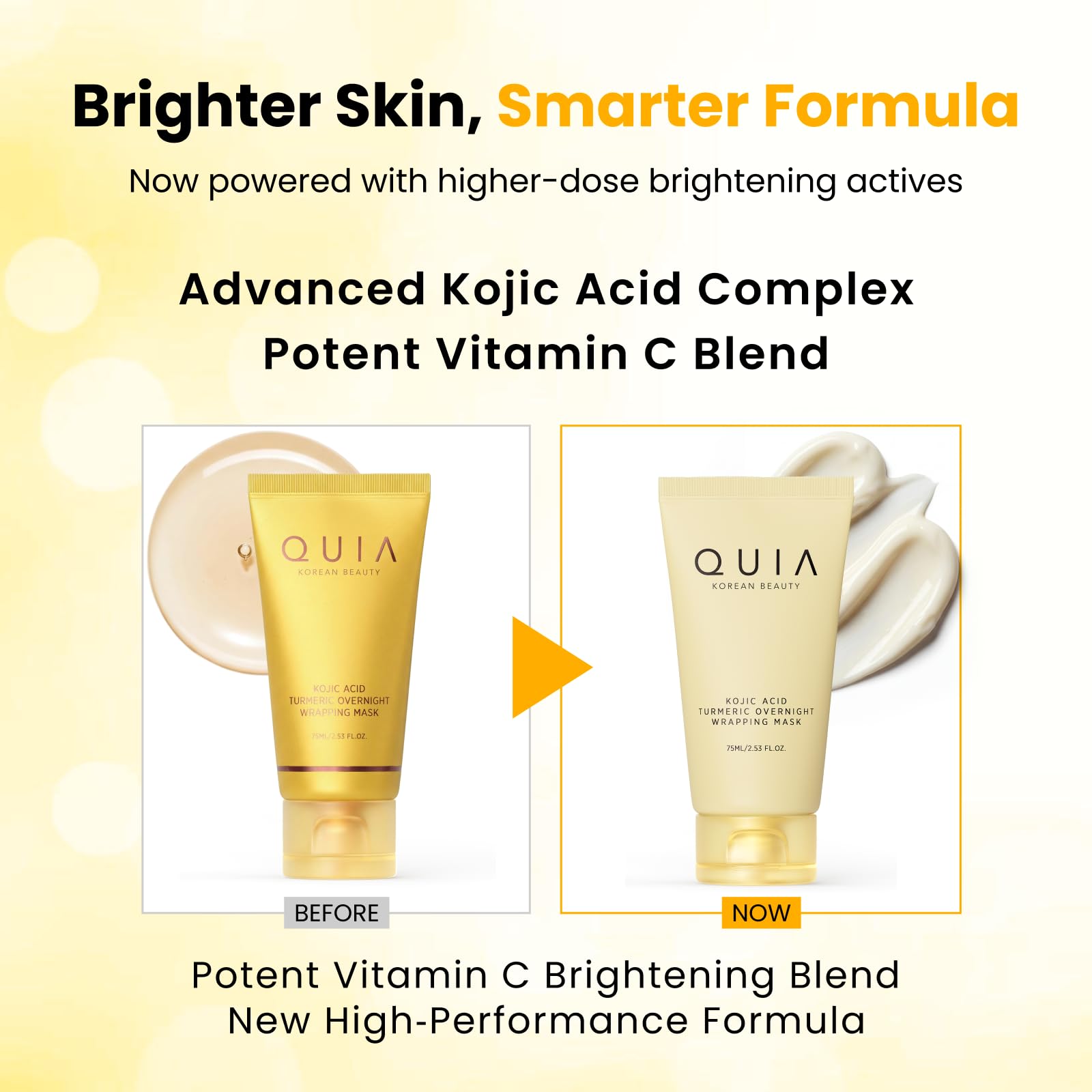 QUIA Korean skincare wrapping mask 75ml tube packaging