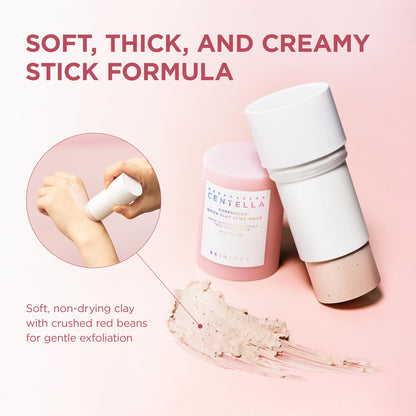 Comparison of skin before and after using SKIN1004 clay stick