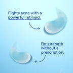 Differin retinoid gel texture demonstration on hand