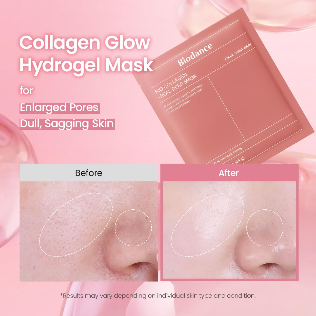 Packaging of Biodance Bio-Collagen Real Deep Mask 4 pieces