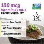 Dr's Hope Vitamin K2 bottle cap and safety seal close up view