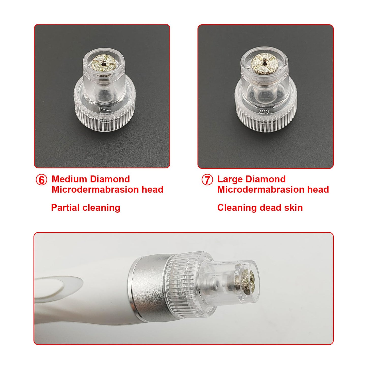 Elitzia multi functional facial machine replacement parts kit with diamond tips and spray nozzle.