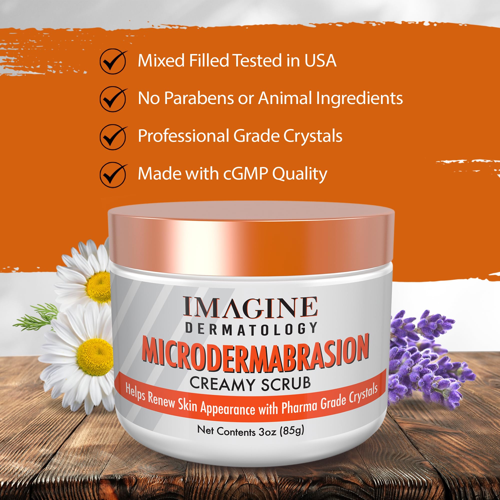 Clinical grade microdermabrasion crystals creamy gel scrub for anti aging and acne scar reduction