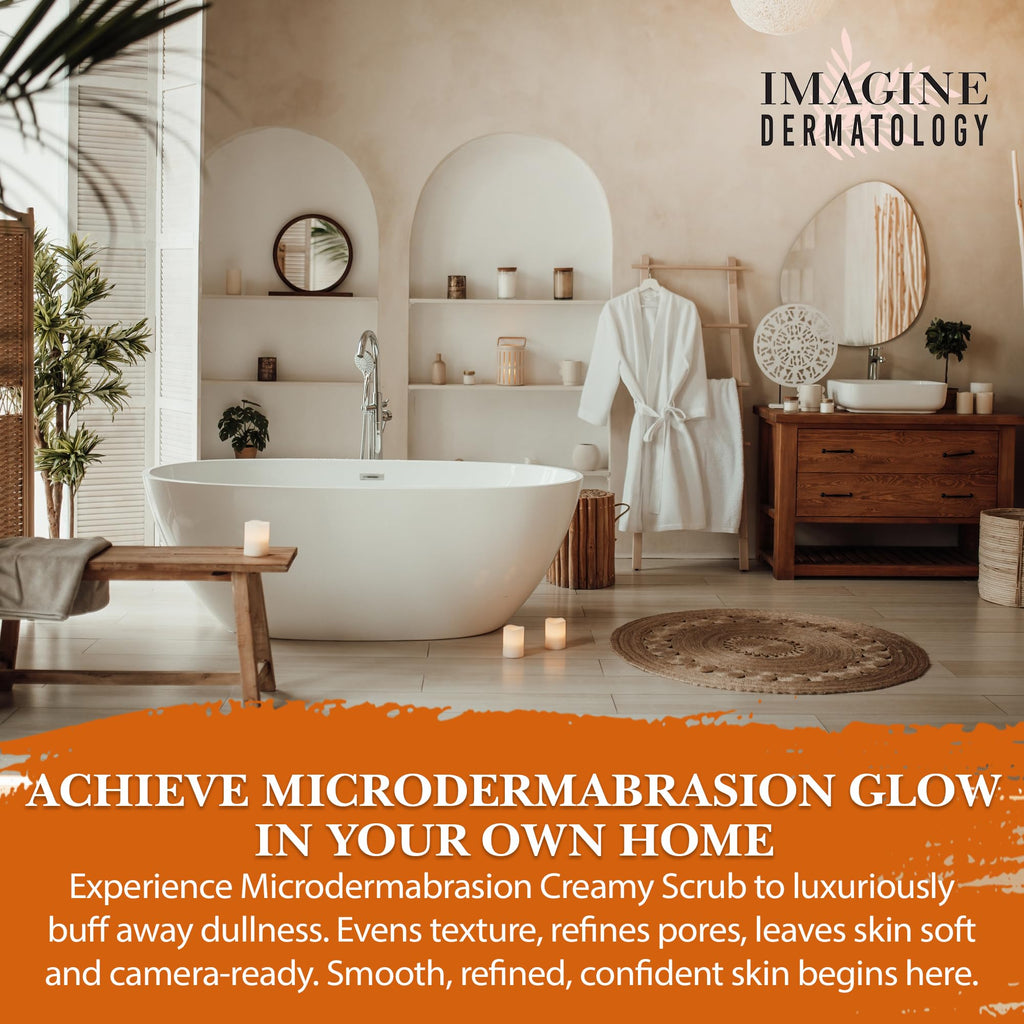 Imagine Dermatology microdermabrasion scrub lifestyle display setup