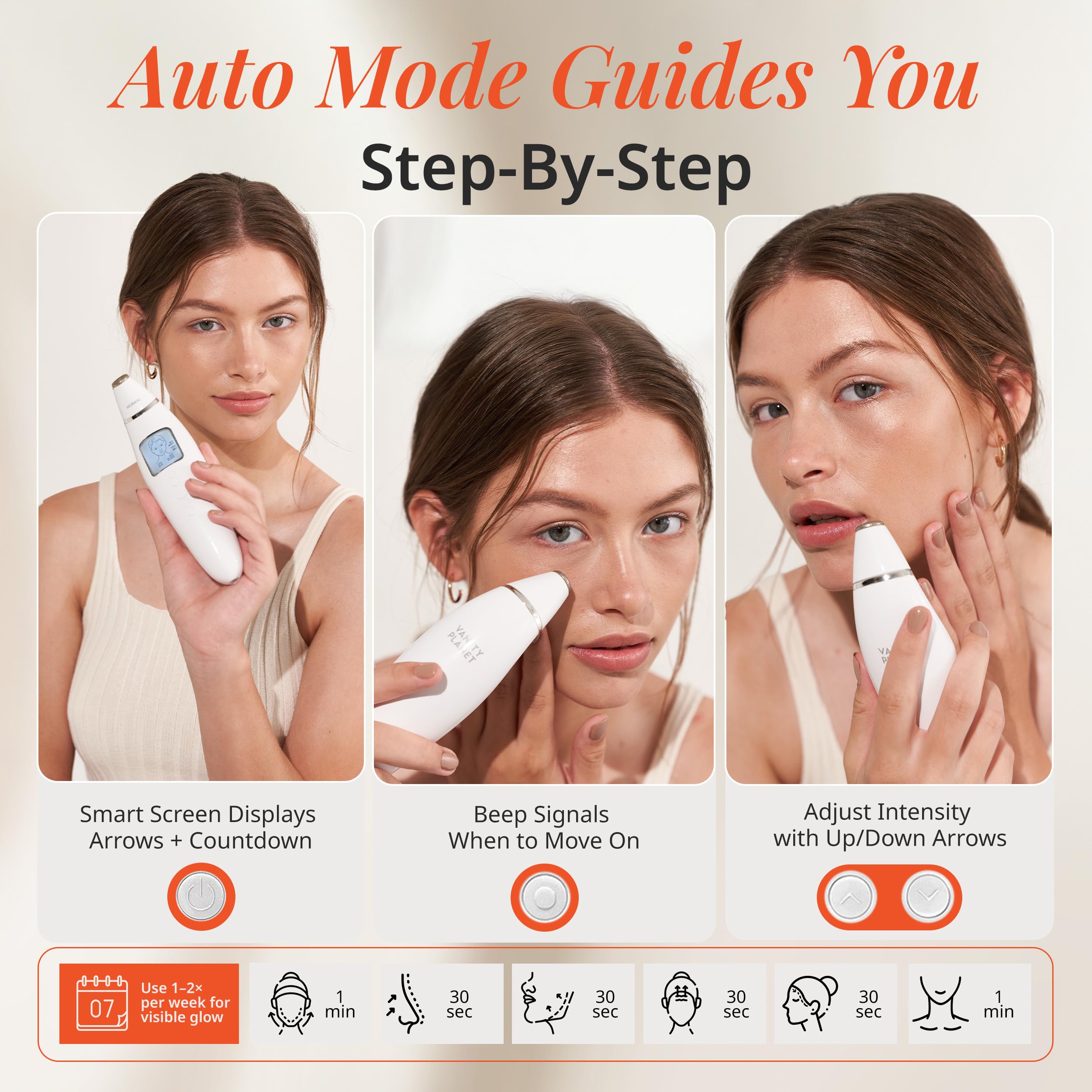 Premium pore vacuum and skin exfoliating wand kit with replacement filters