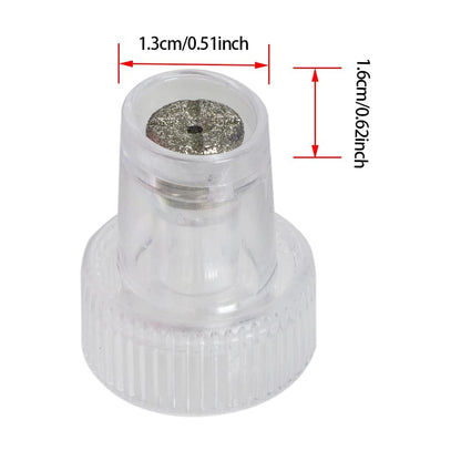 Durable diamond tip microdermabrasion heads highlighting the mechanical physical exfoliation surface for deep cleansing.