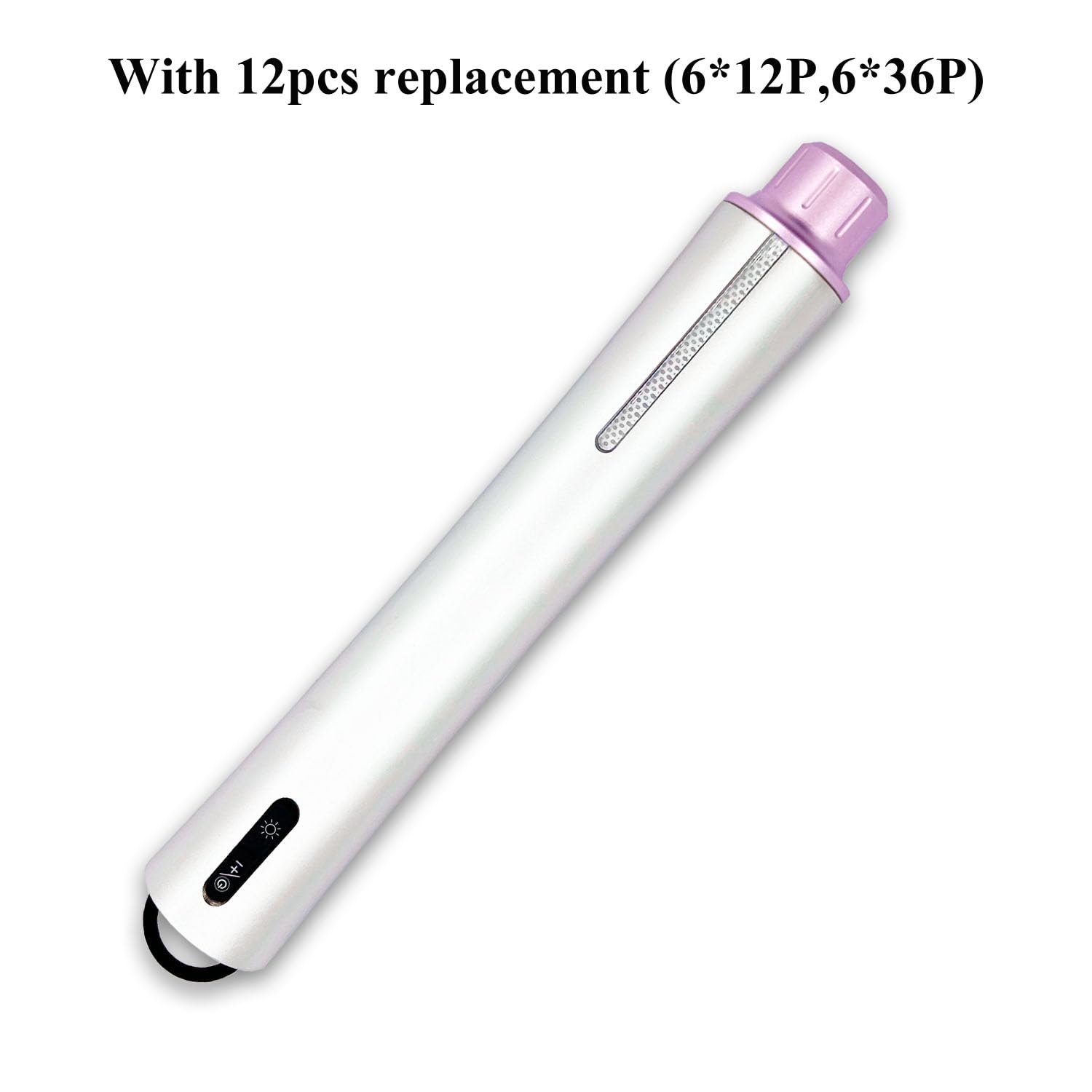 An overview of the PIPM automatic beauty pen kit showing the device, batteries, and accompanying accessories.