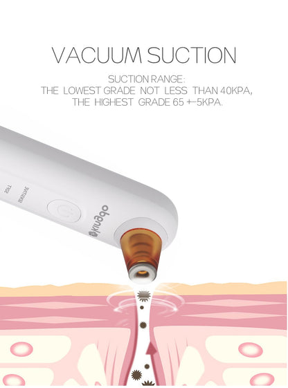 Kingdo skincare device with 5 interchangeable suction tips