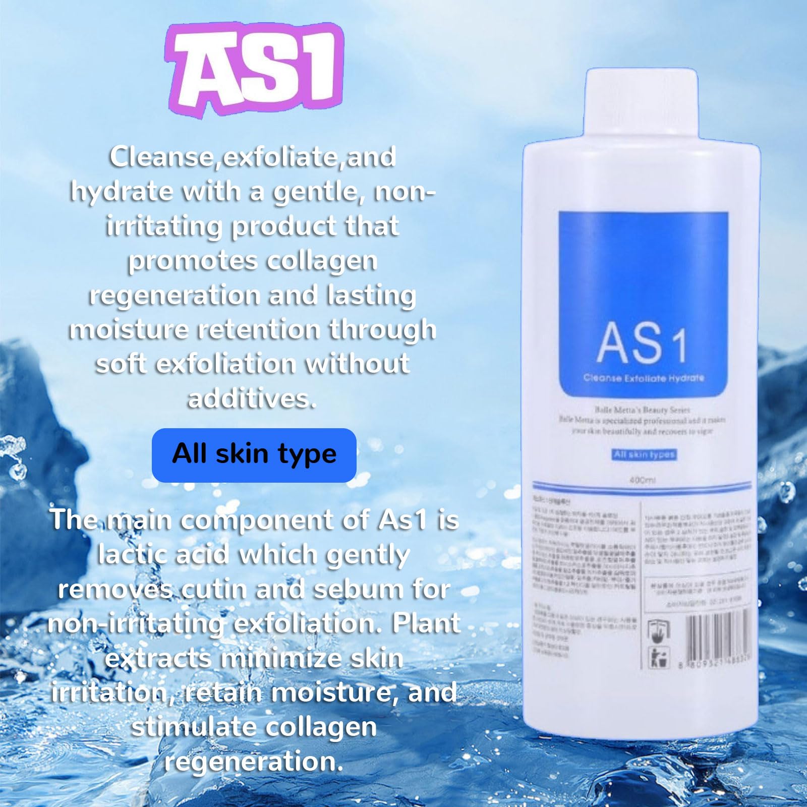 Nielies 400ml deep cleansing and hydrating peeling solutions for salons.