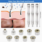 9 stainless steel diamond tips in various grit sizes