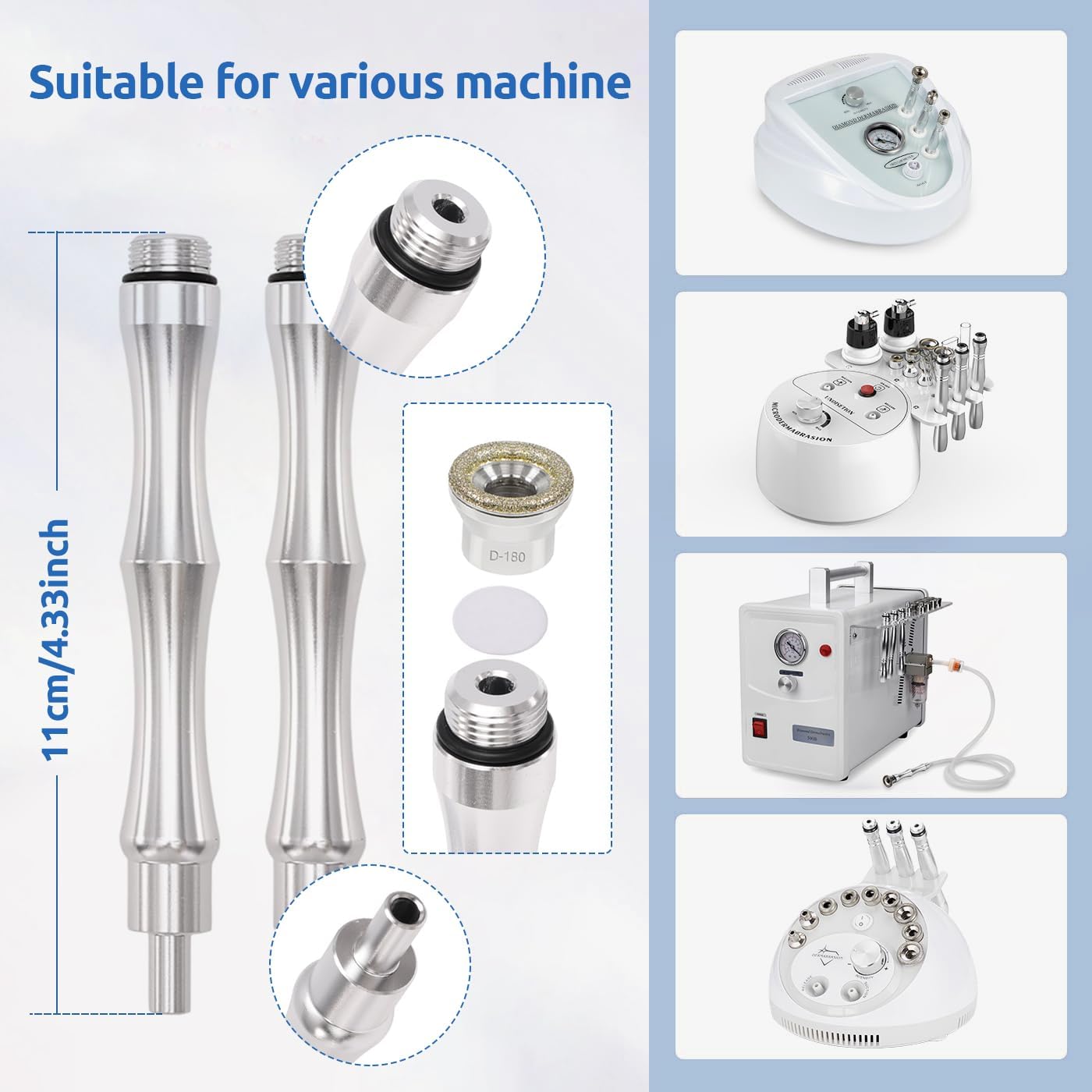 Bemoauty microdermabrasion accessories including a pack of white cotton filters used to protect vacuum suction machines.