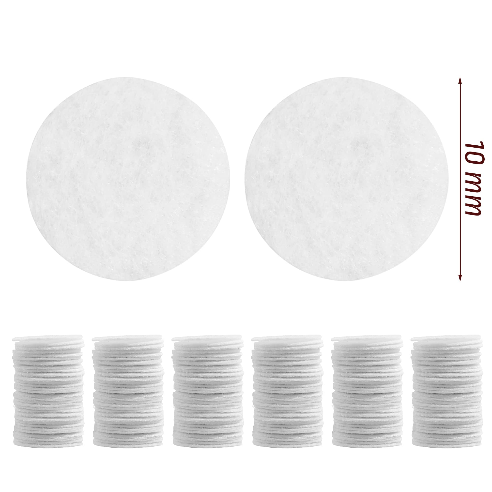 White 10mm replacement filters for facial vacuum beauty machines
