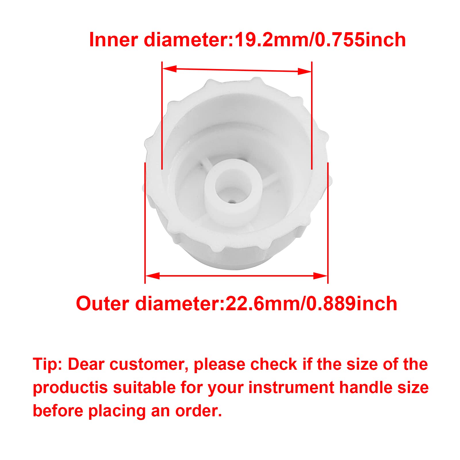 Three different sizes of white silicone vortex tips for hydro beauty machines