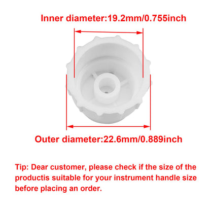 Three different sizes of white silicone vortex tips for hydro beauty machines