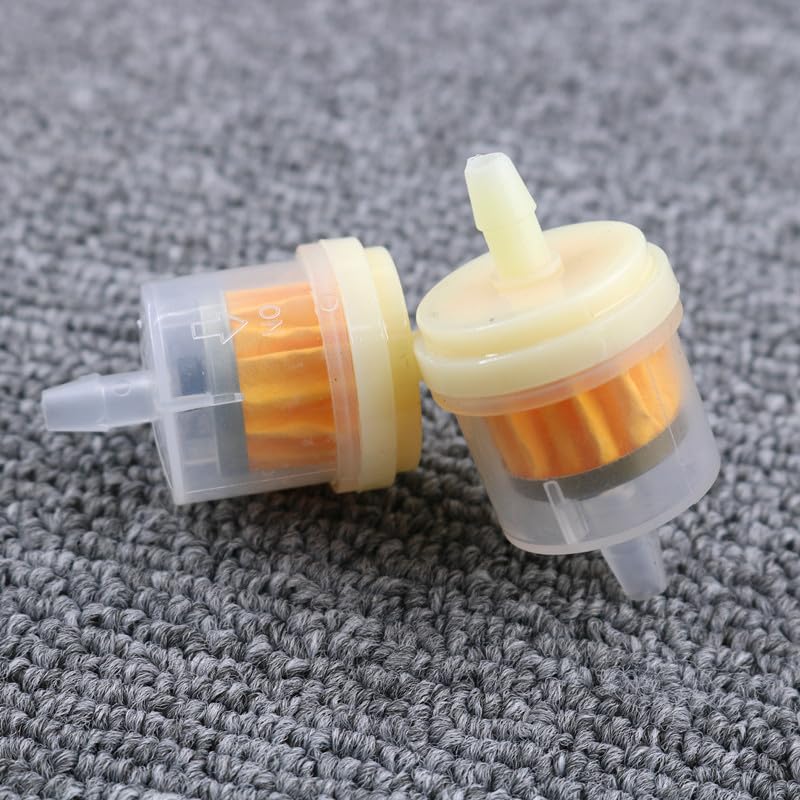 Close up of LBLNUGURI inline plastic filters showing the transparent shell design for easy condition monitoring