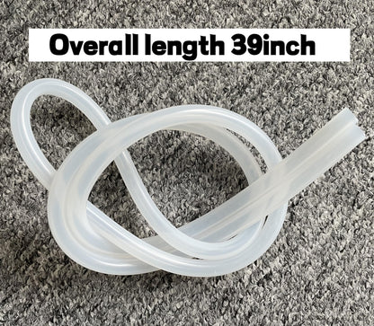 Complete package overview of the 5 pieces microdermabrasion machine filter and silicone hose assembly kit