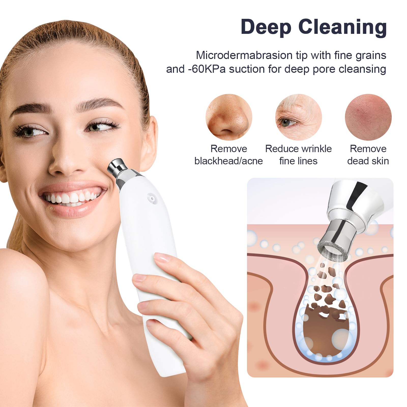 Professional microdermabrasion tool with diamond tips