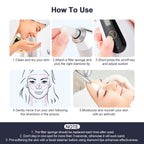 Portable facial exfoliation device packaged with replacement filter rings