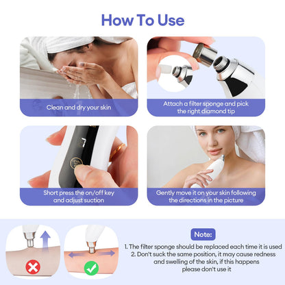 Side view of IeBilif handheld microdermabrasion device showcasing ergonomic design.