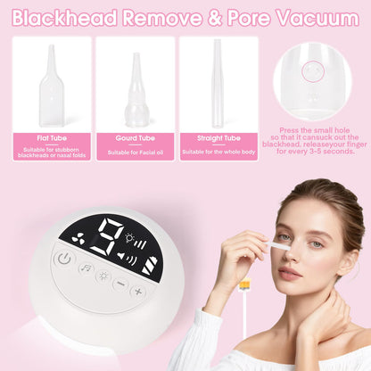 Included accessories and storage box for the Pro Cordless Microdermabrasion Machine