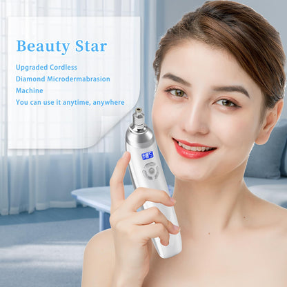 Beauty Star upgraded blackhead removal vacuum machine illustrating the premium packaging and components for Indian buyers.