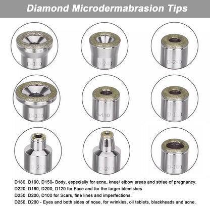 Glass vacuum tube accessories for deep blackhead extraction and pore cleaning connected to the machine