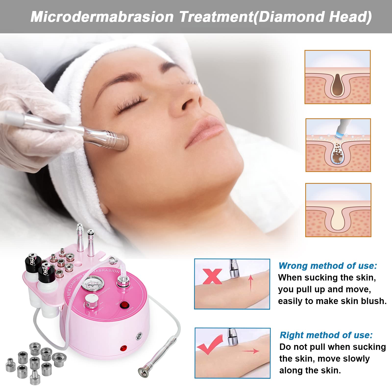 Hydration spray bottle kit attachment misting facial toner for soothing post-dermabrasion skin care