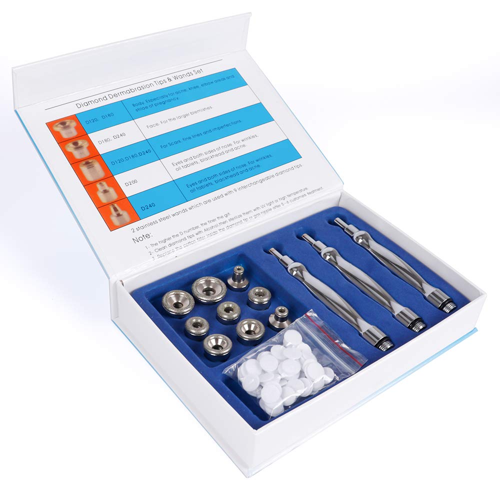 Close up of LIARTY professional microdermabrasion wands made of rust proof stainless steel material