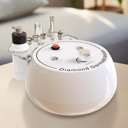 Side view of the portable Mcwdoit blackhead removal and skin exfoliation device setup.