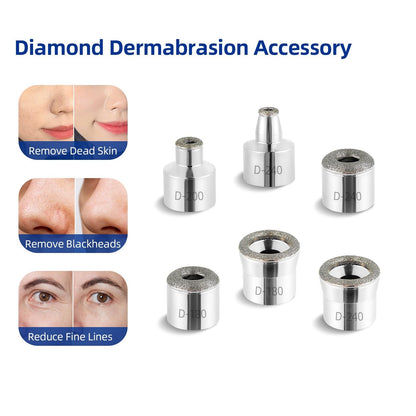 Durable diamond encrusted skin exfoliation tips top view