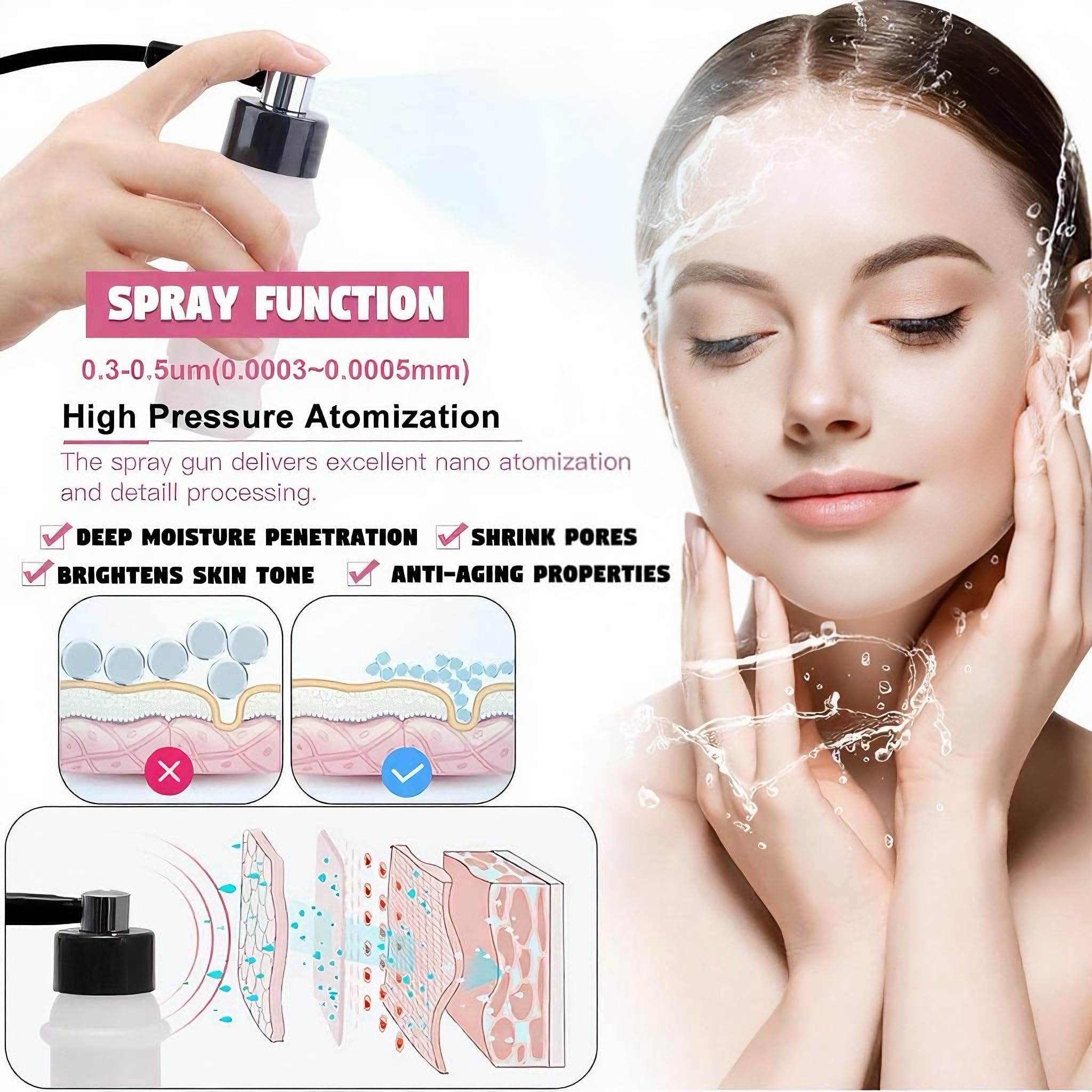 Beauty Star professional salon equipment showing spray mist bottles and premium accessories.