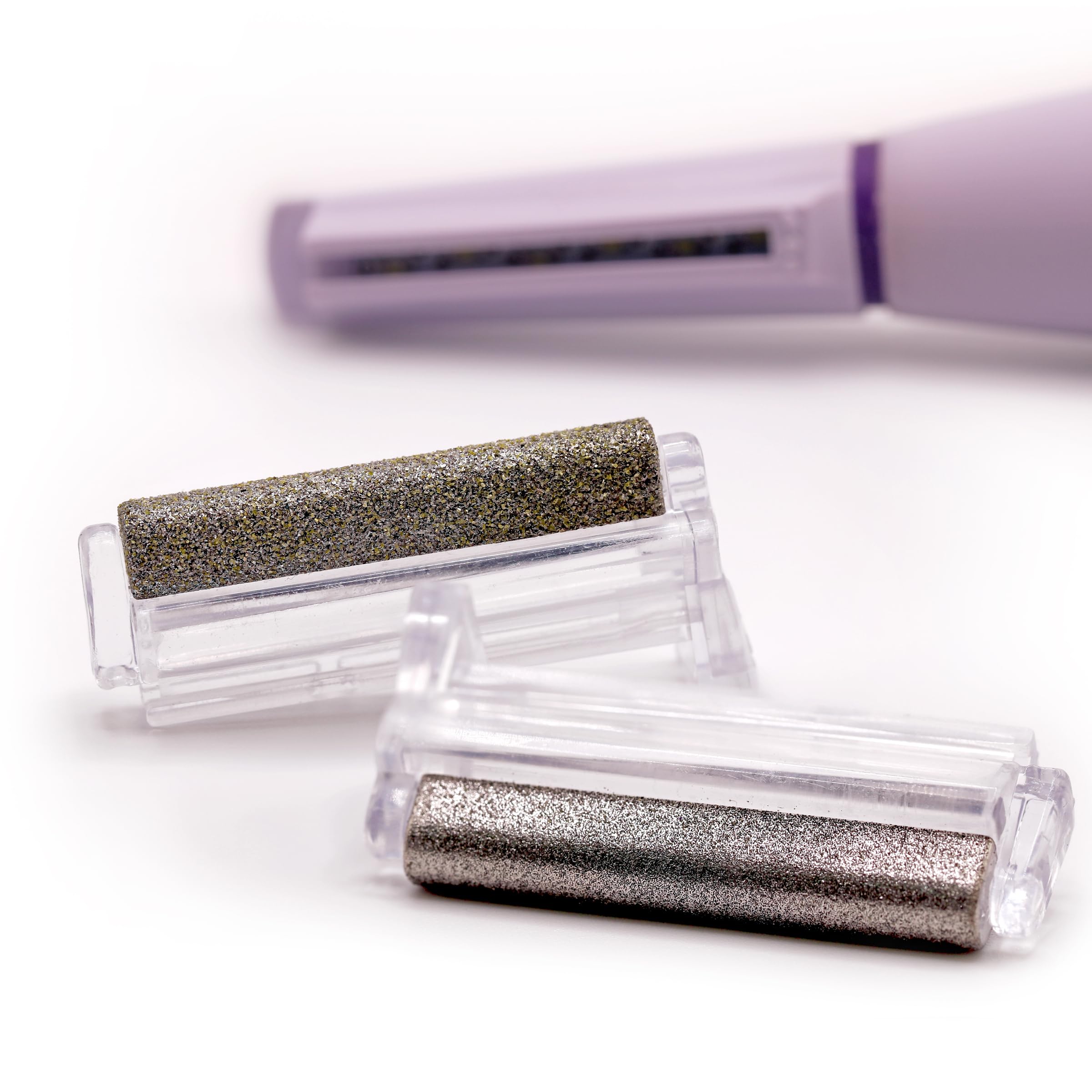 Side profile of the clear replacement bits compatible with Sonicsmooth devices.