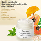 Tantea gentle face exfoliator jar open view