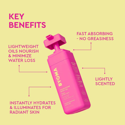 Texture of Byoma Nourishing Body Oil on skin