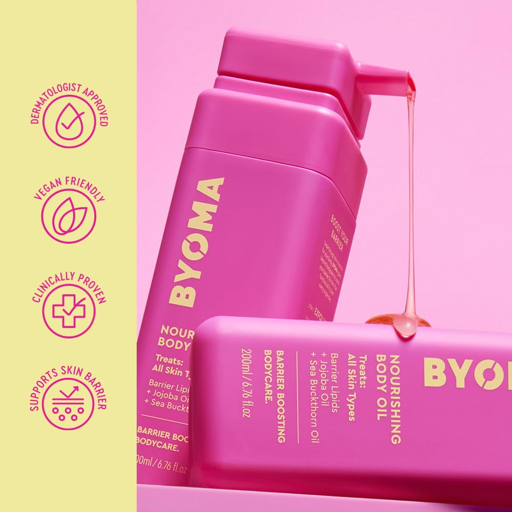 Close up of Byoma body oil key ingredients