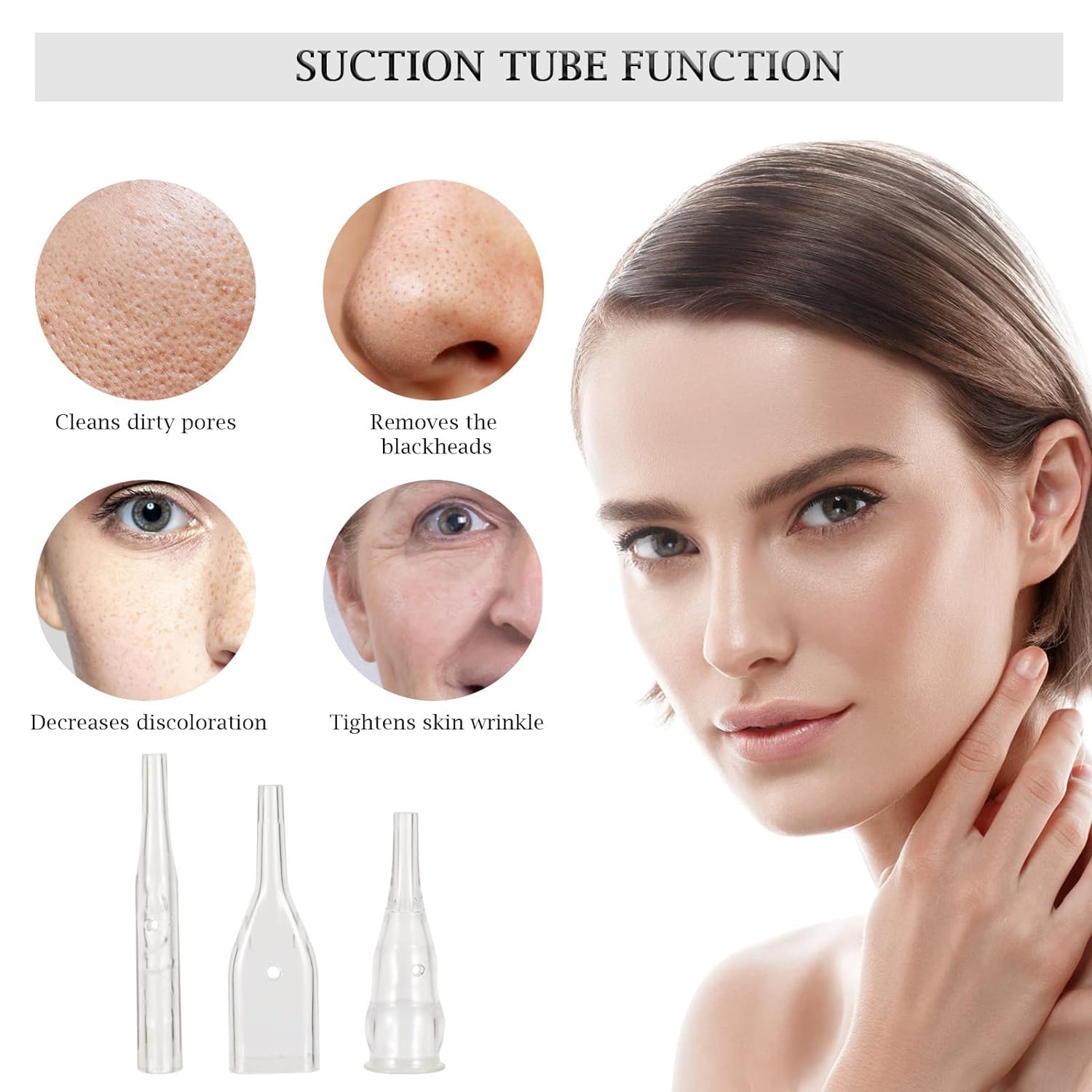 AIMENGXI beauty device showing the spray toner bottle attachment accessory used for soothing post-exfoliation hydration