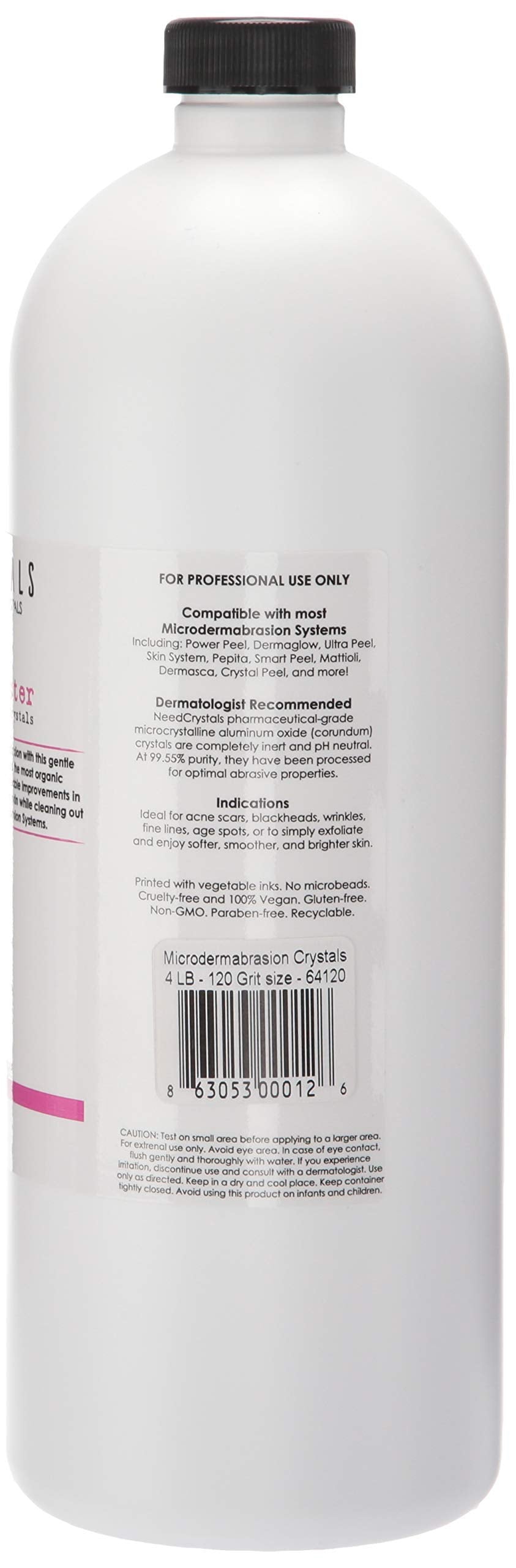 NeedCrystals authentic USA imported skin care exfoliator packaging details and instructions