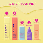 Back view of Byoma Hydrating Recovery Oil bottle showing volume