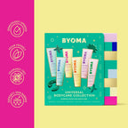 Byoma six-piece travel kit displayed in its holiday box.